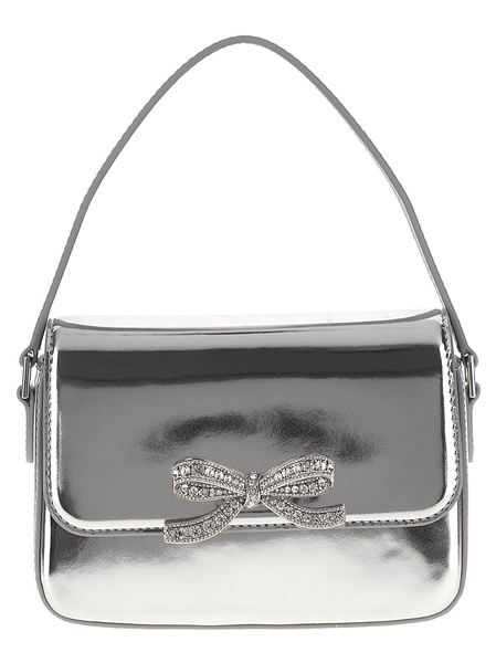 Self-Portrait 'Silver Leather Micro' Handbag