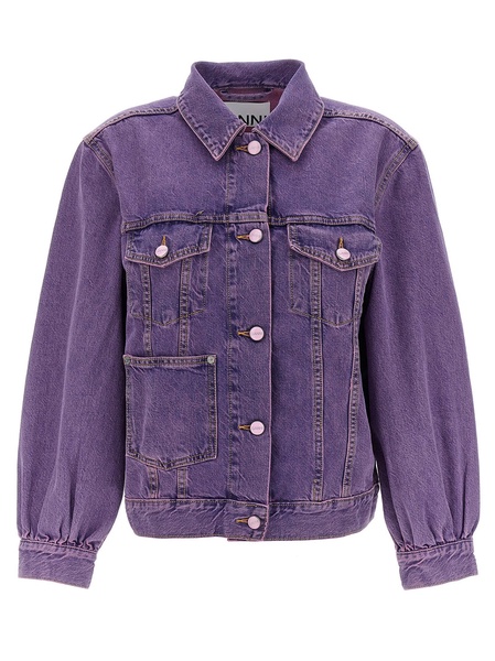 Overdyed Bleach Jacket Casual Jackets, Parka Purple