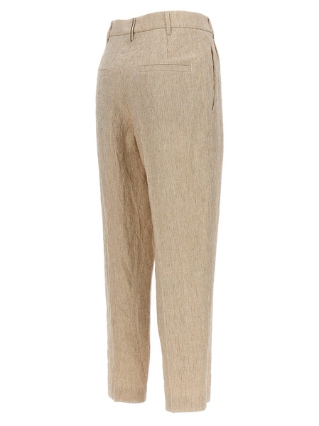 Brunello Cucinelli Striped Pleated Pants