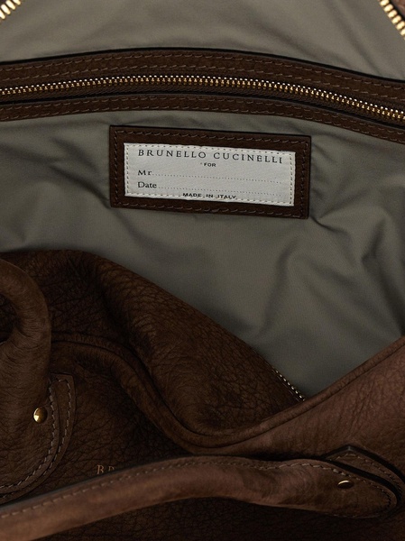 Brunello Cucinelli Weekender Zipped Duffel Bag