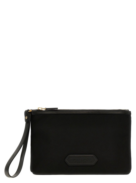 Tom Ford Logo Nylon Clutch