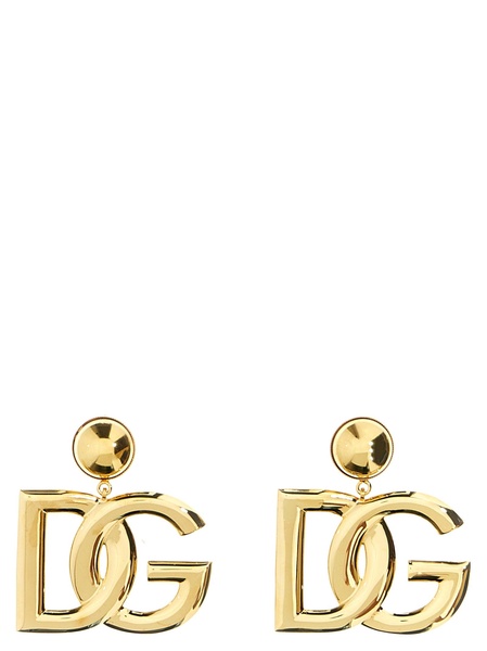 Dolce & Gabbana Crystal Logo Earrings