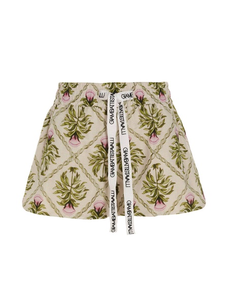 Giambattista Valli Floral Printed Drawstring Shorts