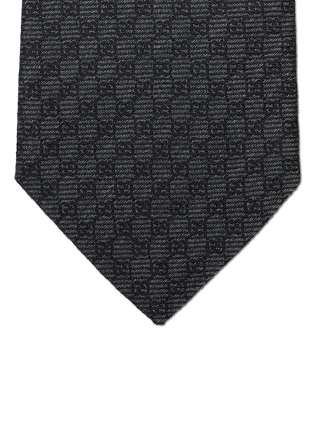 Interlocking G-jacquard silk blend tie