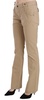 Just Cavalli  Cotton Mid Waist Straight Trousers Pants