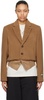 Brown Paneled Blazer