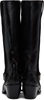 Black Painted Cowboy Tall Boots