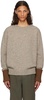 Beige Rolled Cuff Sweater