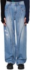 Blue Panel Carpenter Wide-Leg Jeans