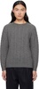 Gray Cable 5G Crewneck Sweater