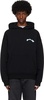 Black Twill Embroidered Logo Hoodie