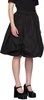 Black Ruched Midi Skirt