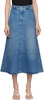 Blue Cassia Denim Midi Skirt