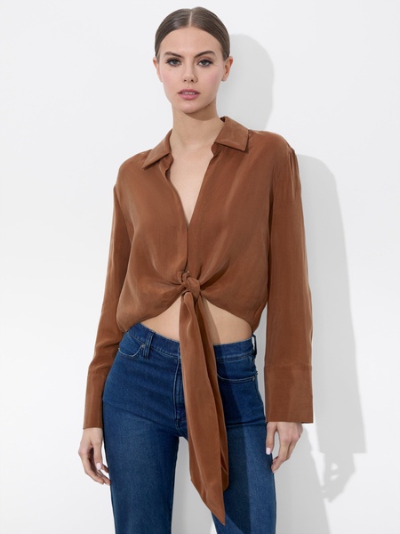 HANNON TIE FRONT BLOUSE