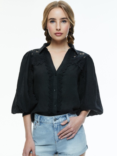 VENTY BUTTON FRONT BLOUSE