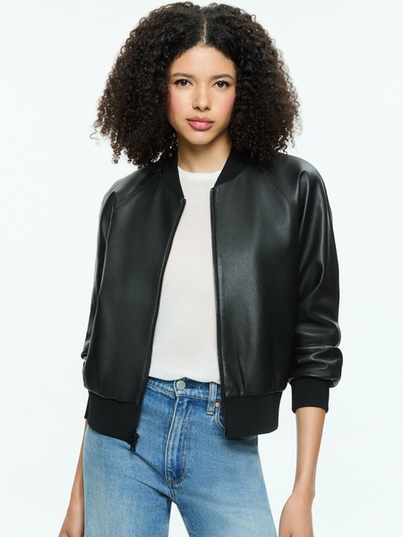 FELISA LEATHER BOMBER