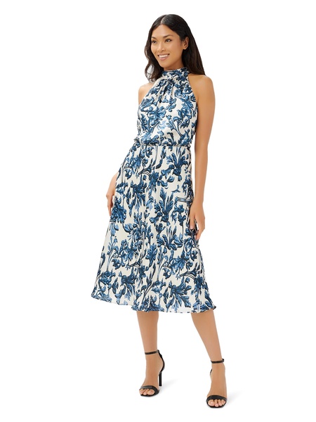 Adrianna Papell Women's Printed Bias Halter Dress