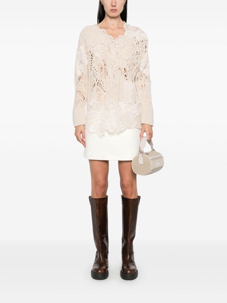 Ermanno Scervino Lace Oversized Sweater