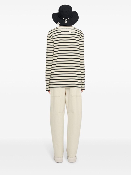 Jil Sander Plus Striped Cotton T Shirt