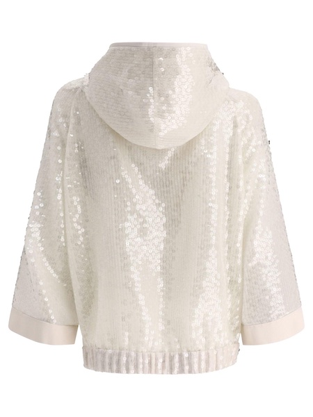 Brunello Cucinelli Dazzling Embroidery Hooded Sweater