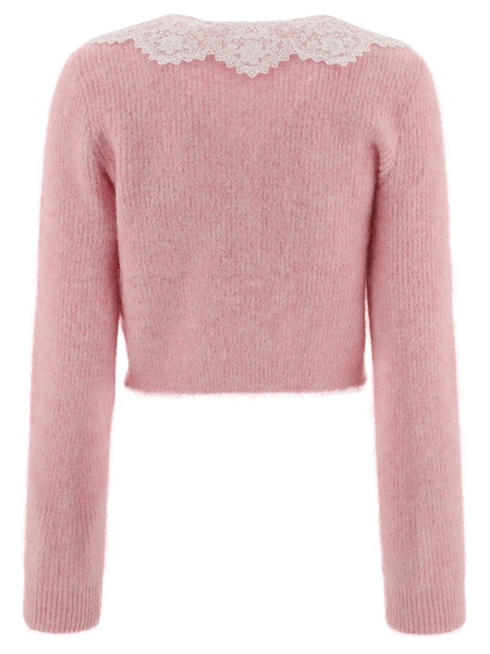 Fluffy Cardigan Knitwear Pink