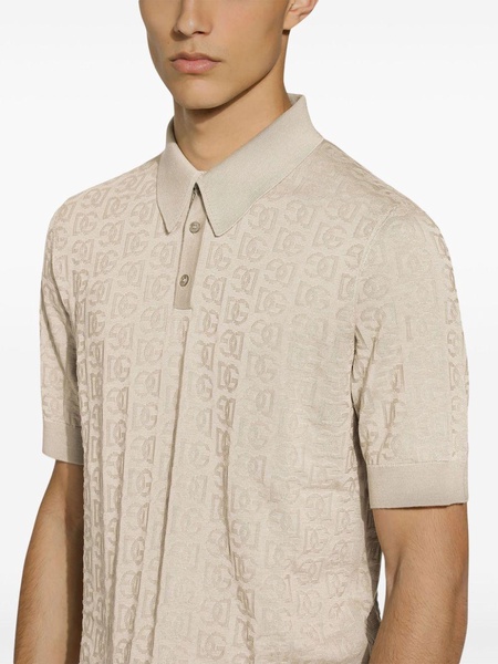 Dolce & Gabbana Polo Shirt With Jacquard Monogram