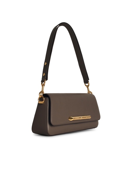 Lanvin 'Sequence' Brown Lear Crossbody Bag