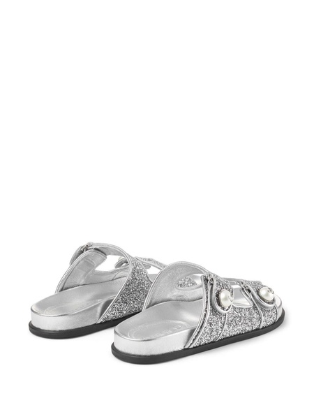 Jimmy Choo Fayence Glittered Sandals