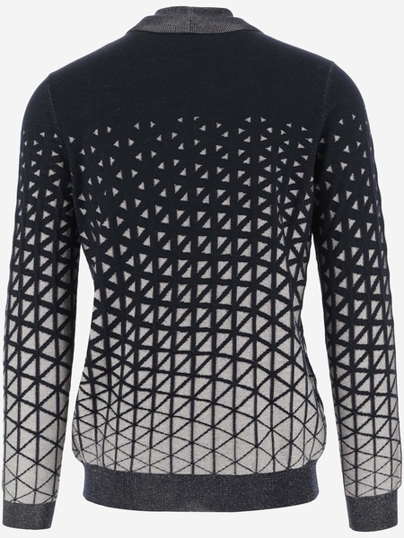 Giorgio Armani Wool Blend Sweater With Geometric Pattern