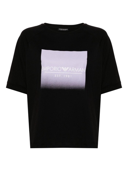 Emporio Armani Printed Cotton T Shirt