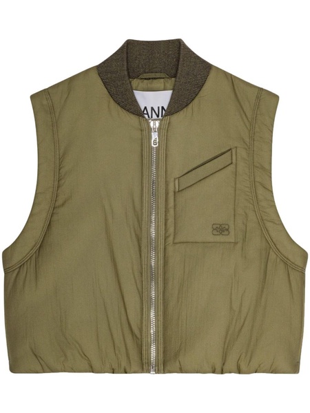 Ganni Short Quilted Vest