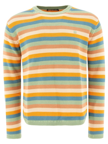 Acne Studios "Face" Striped Sweater