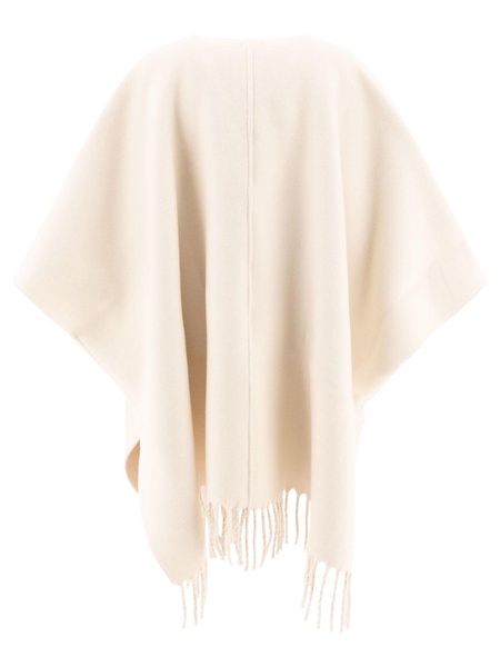 Brunello Cucinelli Wool And Cashmere Double Knit Poncho