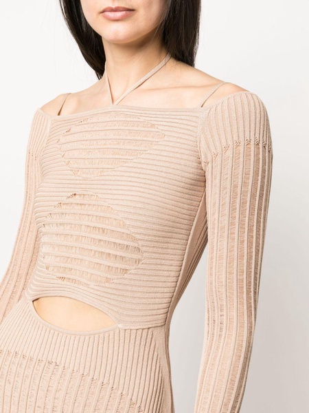 Andrea Adamo Knit Ribbed Mini Dress