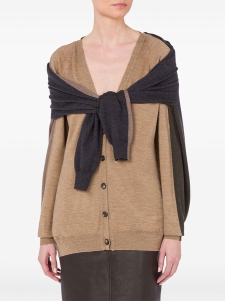 Moschino Deconstructed Cardigan In Virgin Wool