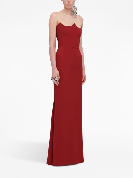 Alexander Mc Queen Strapless Maxi Dress