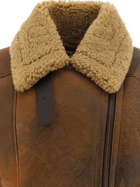 ACNE STUDIOS Luxury Brown Shearling Leather Jacket for Women