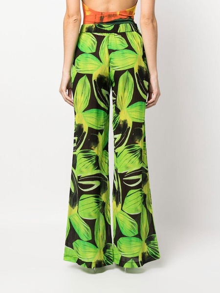 Louisa Ballou Printed Wide Leg Trousers