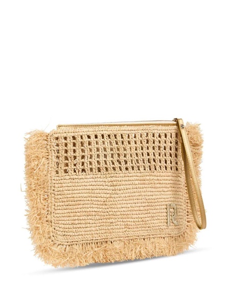 Rabanne Clutch In Natural Raffia