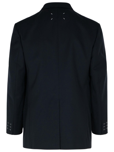 Maison Margiela Navy Virgin Wool Blazer Man