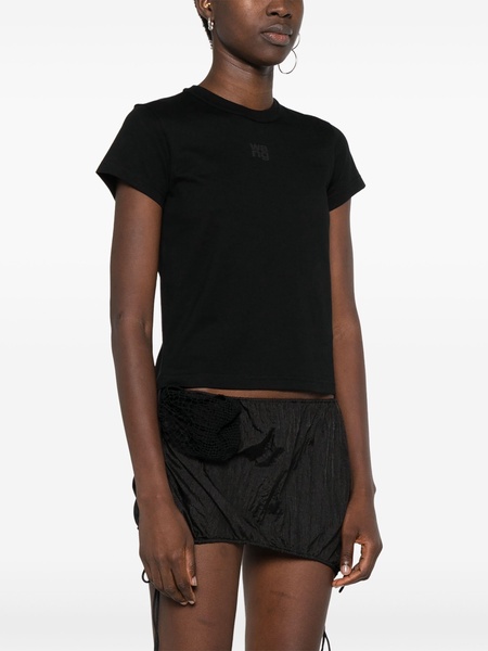 Alexander Wang Essential Jsy Shrunk Tee W/Puff Logo & Bound Neck