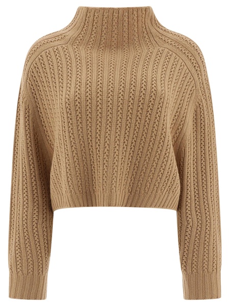 Max Mara Wool And Cashmere Crop Sweater "Hodeida"