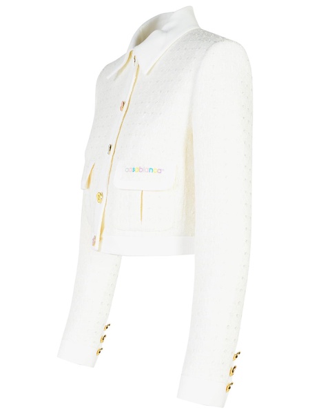 Casablanca White Cotton Blend Jacket Woman