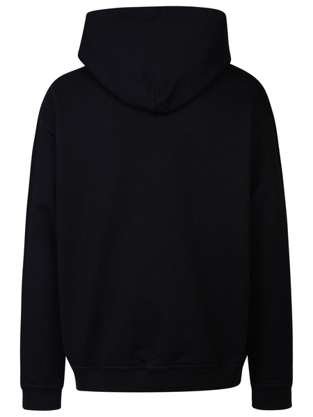 Maison Margiela Black Cotton Hoodie Man