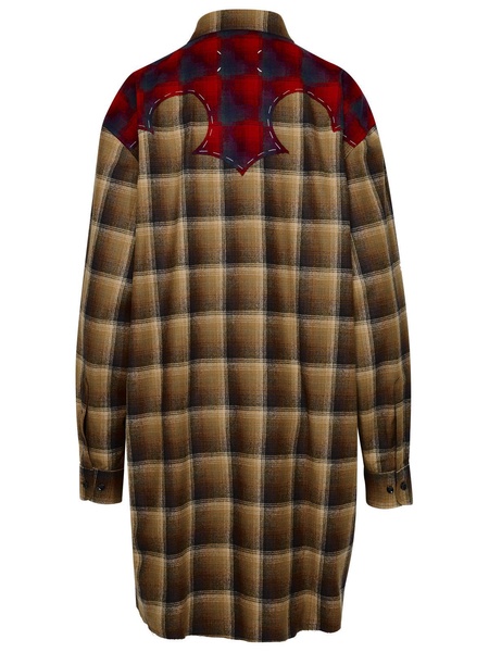 Maison Margiela 'Pendleton' Brown Wool Shirt Woman