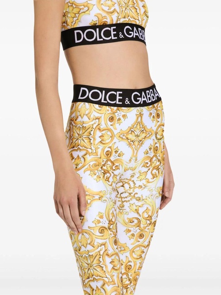 Dolce & Gabbana Leggings With Majolica Print