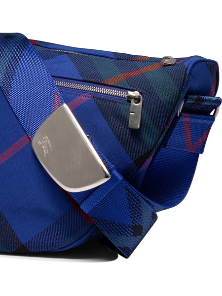 Burberry Shield Tartan-Check Zipped Shoulder Bag