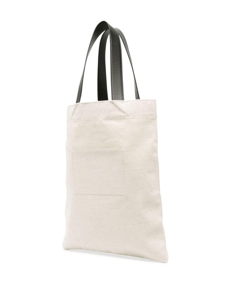 Jil Sander Book Tote Linen Shopping Bag