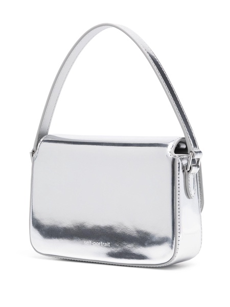 Self Portrait Silver Leather Micro Bag