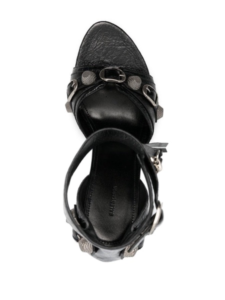 Balenciaga Le Cagole Leather Heel Sandals